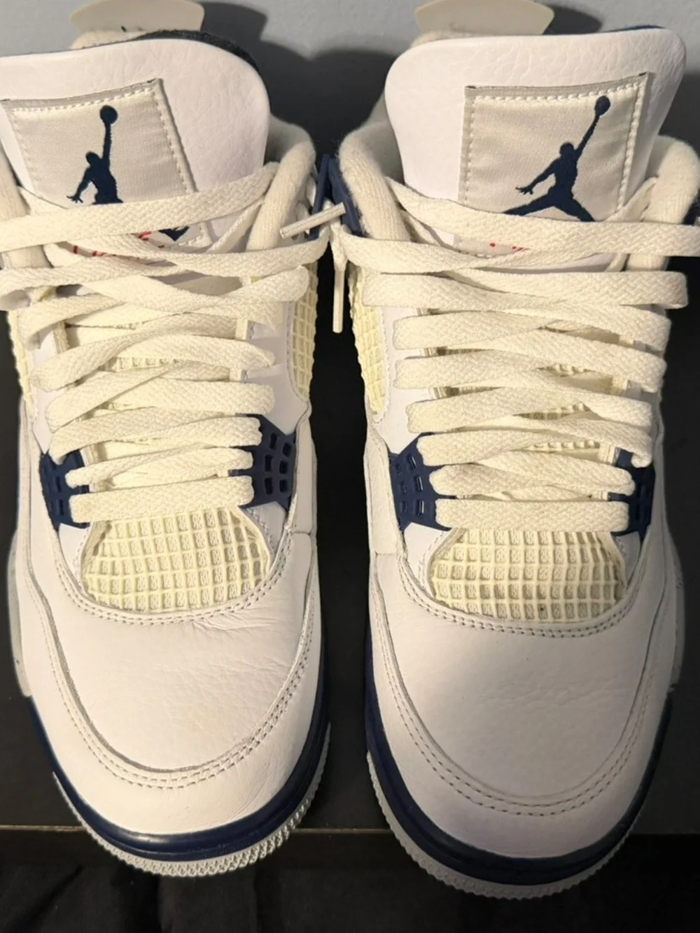 Air Jordan 4 Retro - White/Obsidian Men’s Basketball Shoes